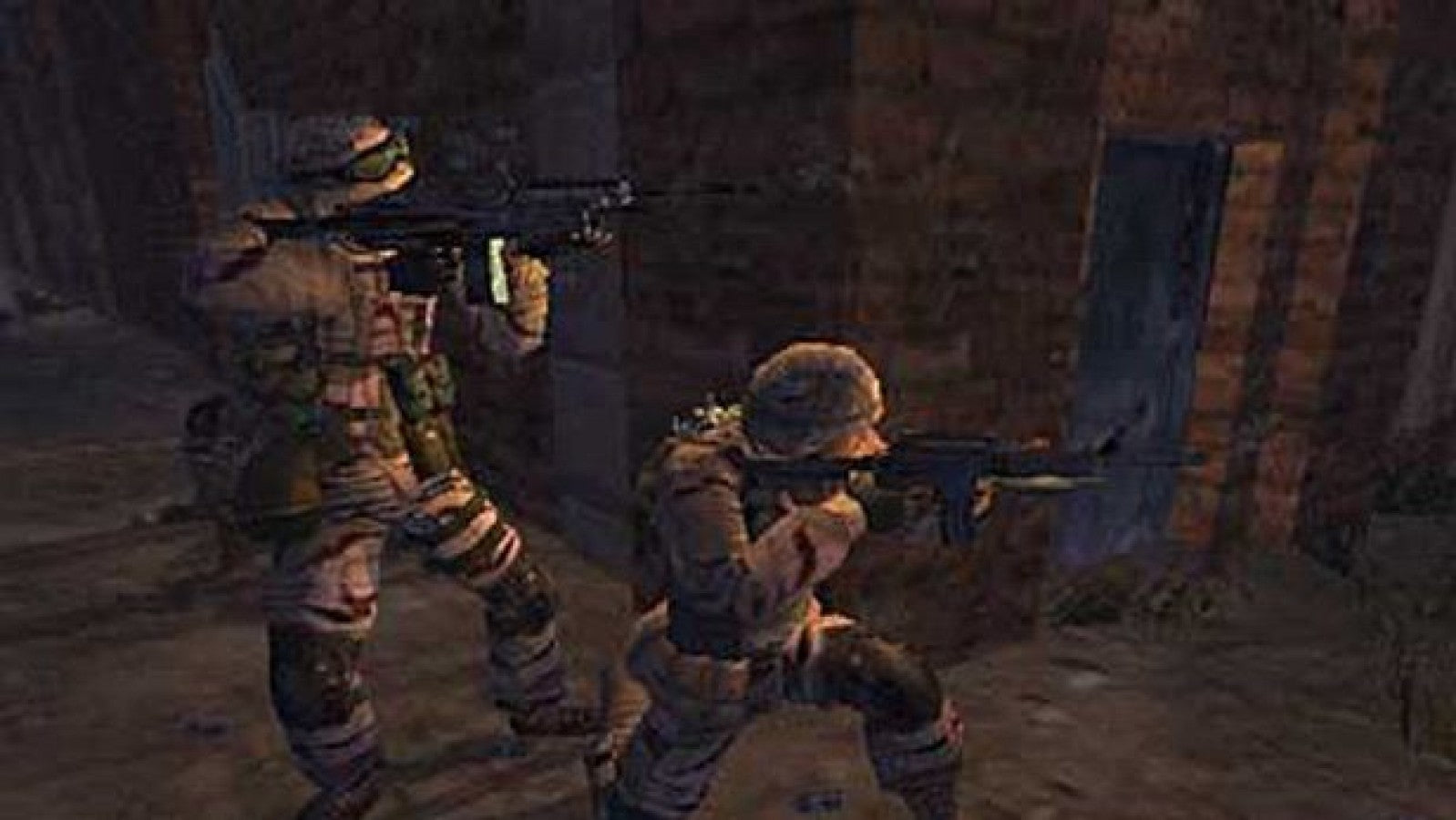 Full Spectrum Warrior gameplay for PlayStation 2 (PS2) modern military tactical squad-based action video game