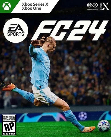 EA Sports FC 24 cover art for Xbox Series X (XSX) soccer sports video game
