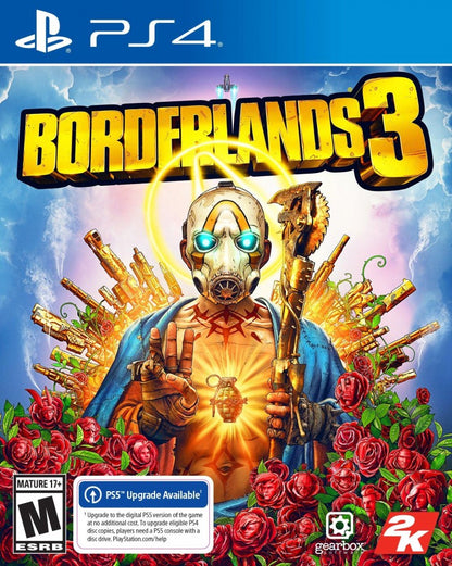 Borderlands 3 cover art for PlayStation 4 (PS4) cooperative first-person shooter action RPG video game
