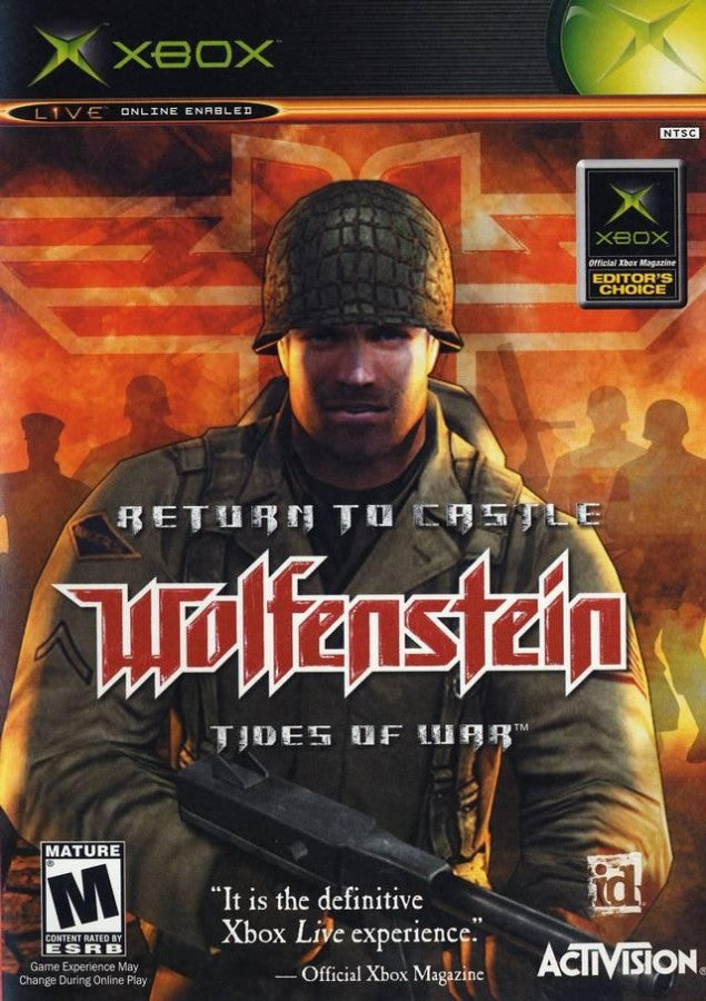 Return to Castle Wolfenstein: Tides of War cover art for Xbox (XBOX) video game