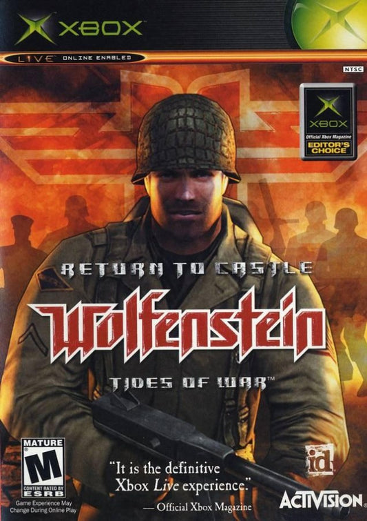 Return to Castle Wolfenstein: Tides of War cover art for Xbox (XBOX) video game