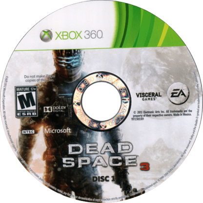 Dead Space 3 [Limited Edition] disc 1 for Xbox 360 (X360) survival horror video game