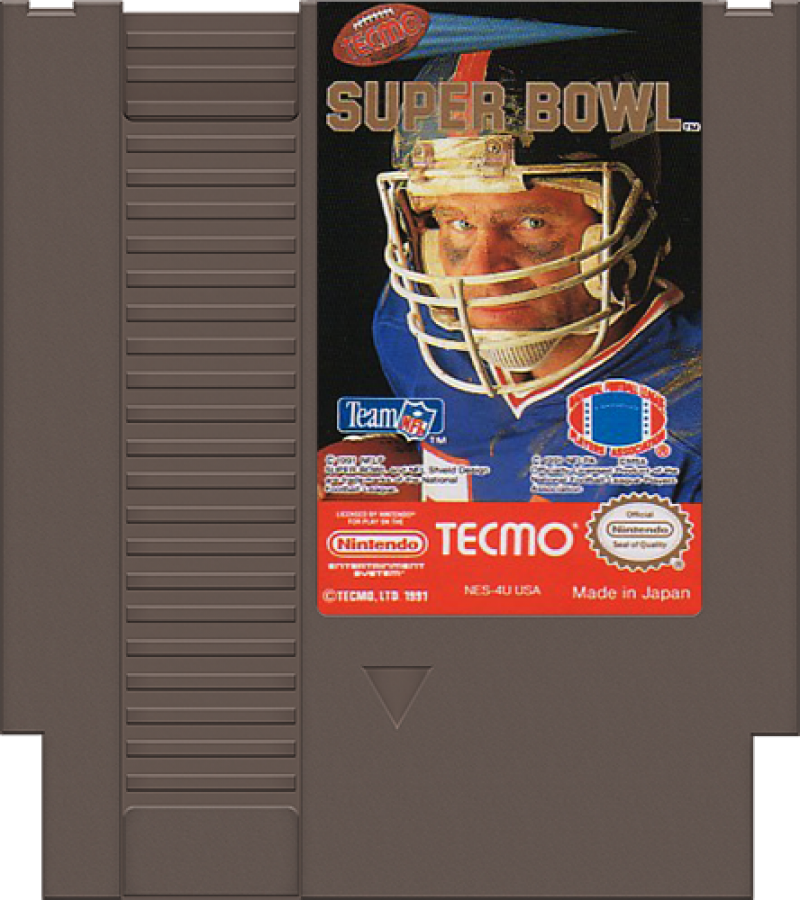 Tecmo Super Bowl cartridge for Nintendo Entertainment System (NES) retro video game