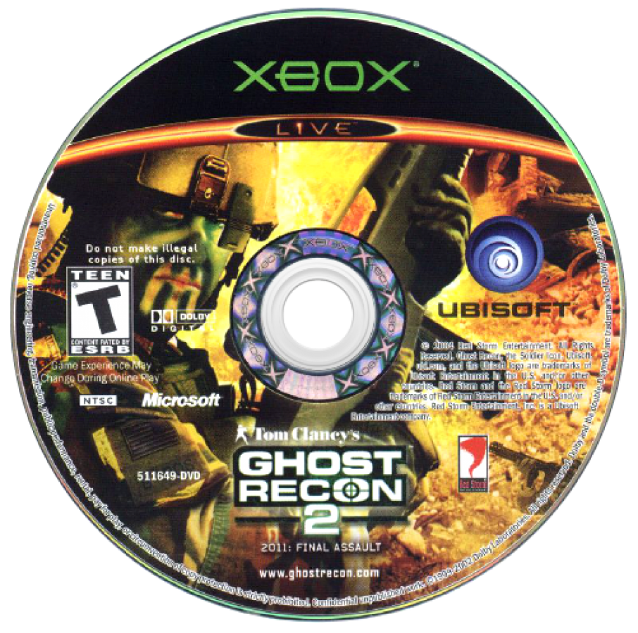 Tom Clancy's Ghost Recon 2 - 2011: Final Assault disc for Xbox (XBOX) video game