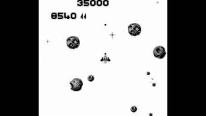 Asteroids classic arcade shooter for Game Boy featuring spaceship navigation asteroid destruction high score chasing and retro pixel graphics gameplay