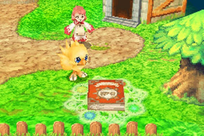 Final Fantasy Fables Chocobo Tales game for the Nintendo DS featuring storybook style adventure gameplay with mini games card battles and charming characters set in a whimsical fantasy world gameplay