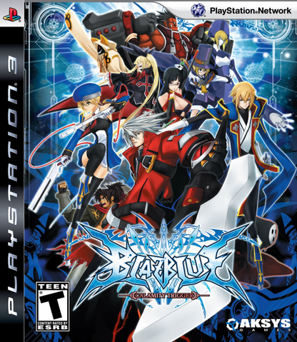 BlazBlue Calamity Trigger PS3 2D anime fighting game with vibrant characters and dynamic combat for PlayStation 3 fans cover art