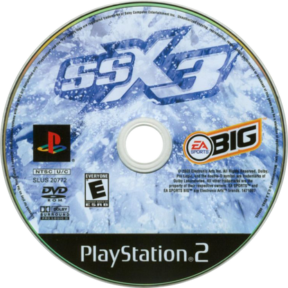 SSX 3 retro PlayStation 2 video game SSX 3 snowboarding sports extreme sports racing tricks open mountain multiplayer console title PlayStation 2 release disc