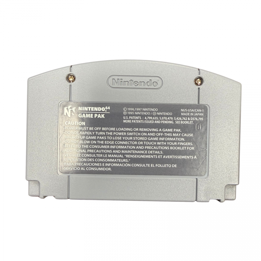 Pokémon Stadium Nintendo 64 N64 for Pokémon battle video game fans featuring 3D Pokémon battles tournament modes mini games Gym Leader Castle rental Pokémon multiplayer competitions and classic Nintendo 64 gameplay collectible retro gaming appeal back of cartridge