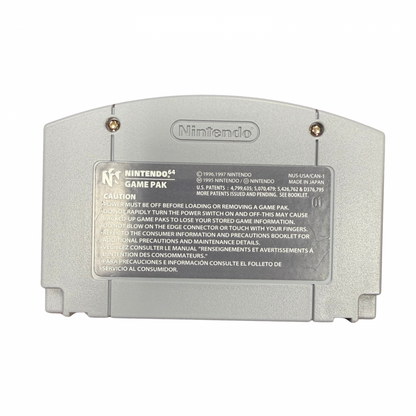 Pokémon Stadium Nintendo 64 N64 for Pokémon battle video game fans featuring 3D Pokémon battles tournament modes mini games Gym Leader Castle rental Pokémon multiplayer competitions and classic Nintendo 64 gameplay collectible retro gaming appeal back of cartridge