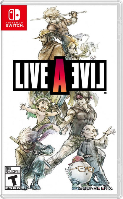 Live A Live Nintendo Switch (NS) game cover art for classic RPG adventure.