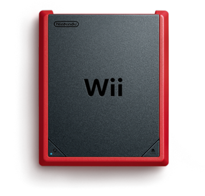 Nintendo Wii Mini compact home gaming console.