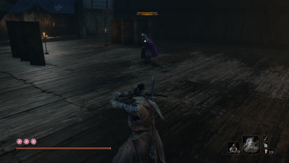 Retro Sekiro Shadows Die Twice PS4 inspired design featuring feudal Japan action adventure aesthetic shinobi stealth combat brutal sword duels mythical creatures FromSoftware gameplay intense samurai atmosphere cinematic dark fantasy presentation sekiro