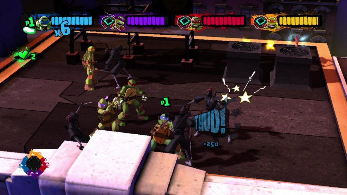 Teenage Mutant Ninja Turtles gameplay for Xbox 360 (X360) action-adventure beat 'em up video game