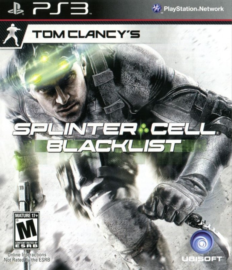 Tom Clancy’s Splinter Cell: Blacklist PS3 stealth action video game cover art.