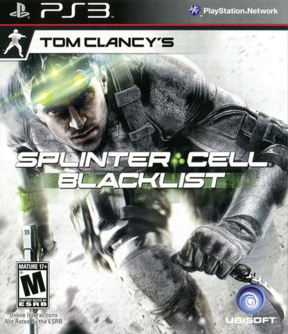 Tom Clancy’s Splinter Cell: Blacklist PS3 stealth action video game cover art.
