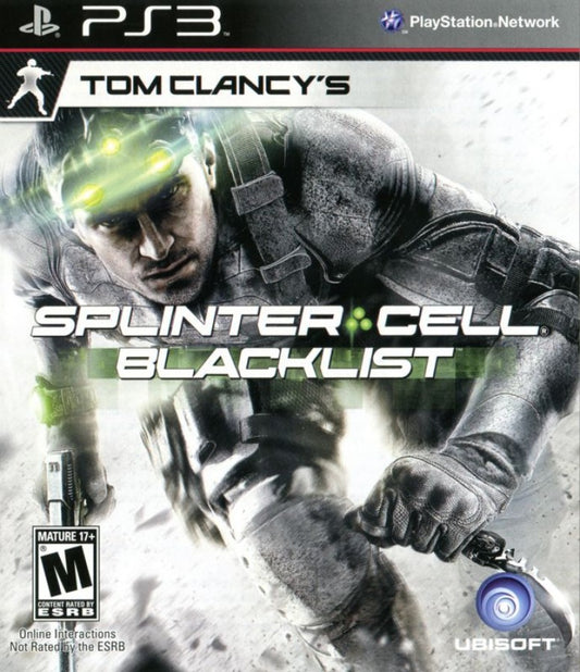 Tom Clancy’s Splinter Cell: Blacklist PS3 stealth action video game cover art.