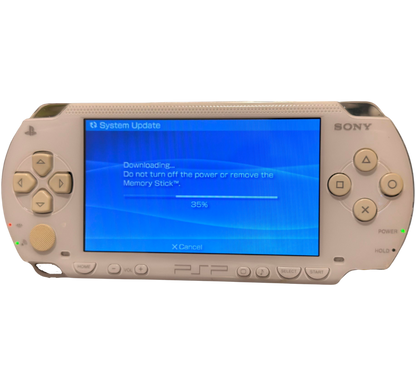 Japanese PSP 1000 White inspired design featuring classic handheld gaming console aesthetic sleek white finish portable PlayStation entertainment system widescreen display iconic Sony hardware multimedia capabilities and gaming nostalgia presentation front on