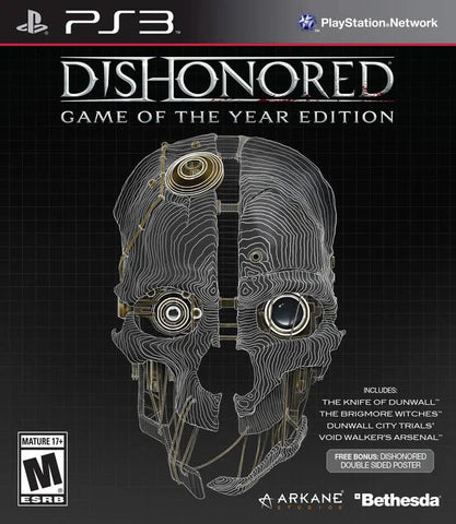 Dishonored [Game of the Year] cover art for PlayStation 3 (PS3) video game