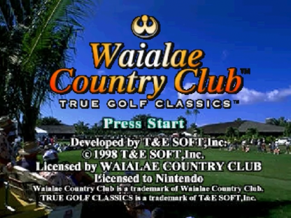 Waialae Country Club title screen for Nintendo 64 N64 video game