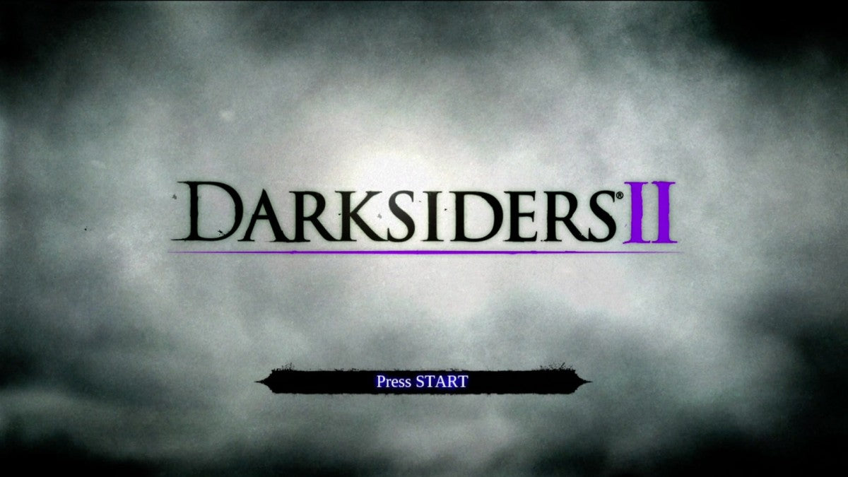 Darksiders II start screen for Xbox 360 (X360) action-adventure role-playing video game