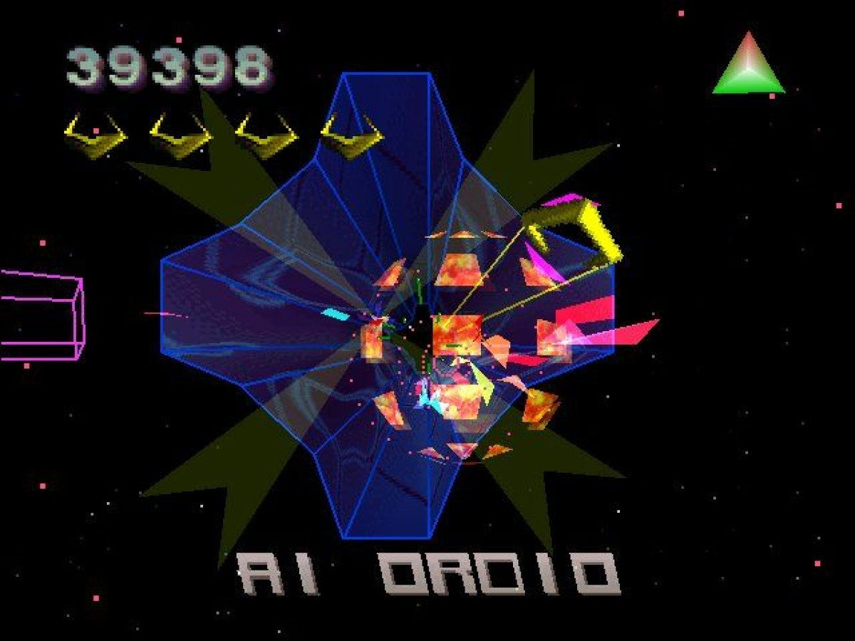 Tempest X3 retro sci-fi arcade shooter game for PlayStation 1 (PS1) gameplay