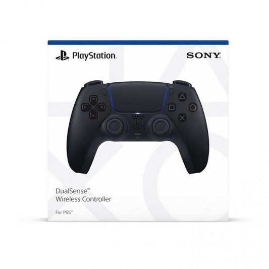 PlayStation 5 DualSense Wireless Controller New Midnight Black official accessory immersive gaming haptic feedback adaptive triggers built-in microphone create button in box