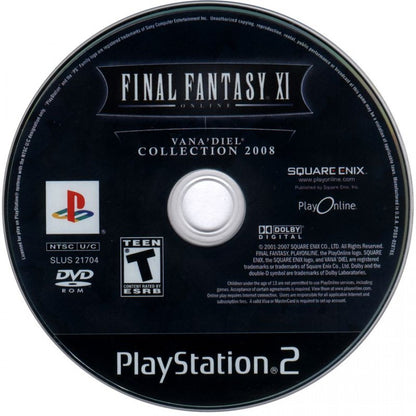 Final Fantasy XI: Vana'diel Collection 2008 disc for PlayStation 2 (PS2) online fantasy MMORPG compilation video game