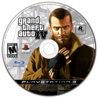 Grand Theft Auto IV [Complete Edition] disc for PlayStation 3 (PS3) video game