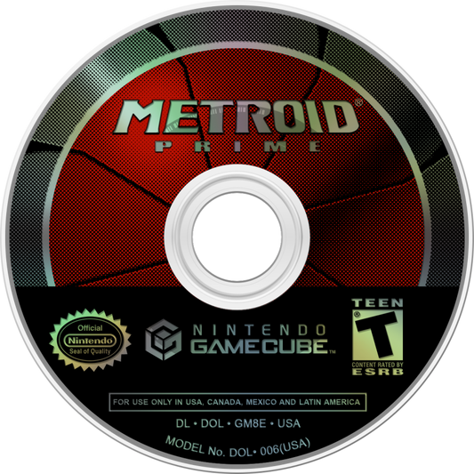 Metroid Prime for GameCube (GC) at Gamers INC, featuring an atmospheric first-person adventure that redefined the Metroid series with immersive exploration, scanning and lore discovery, intense boss fights, and seamless progression through the alien world of Tallon IV as Samus Aran hunts down the Space Pirates and the mysterious Phazon threat disc