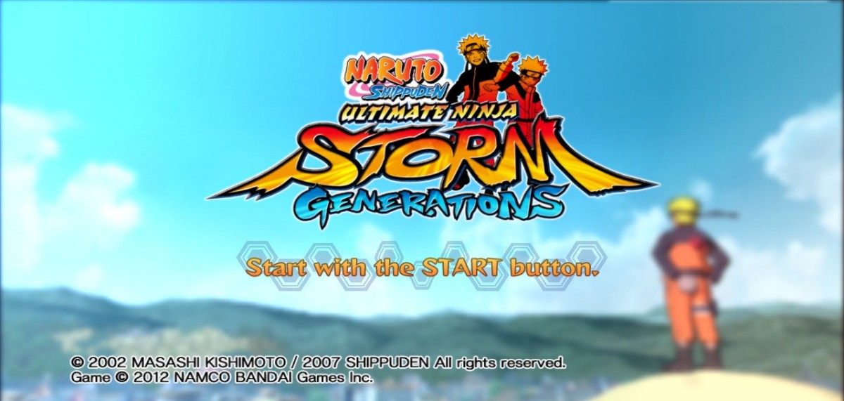 Naruto Shippuden: Ultimate Ninja Storm Generations title screen for PlayStation 3 (PS3) video game