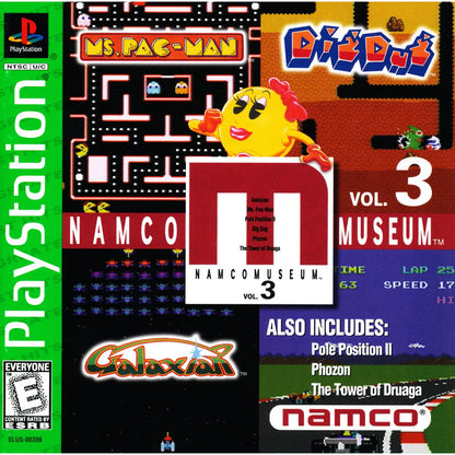 Namco Museum: Volume 3 [Greatest Hits] cover art for PlayStation 1 (PS1) retro video game