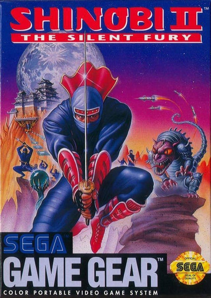 Shinobi II: the Silent Fury cover art for Sega Game Gear (GG) video game
