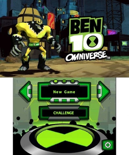Ben 10: Omniverse start screen for Nintendo 3DS (3DS) action-adventure video game