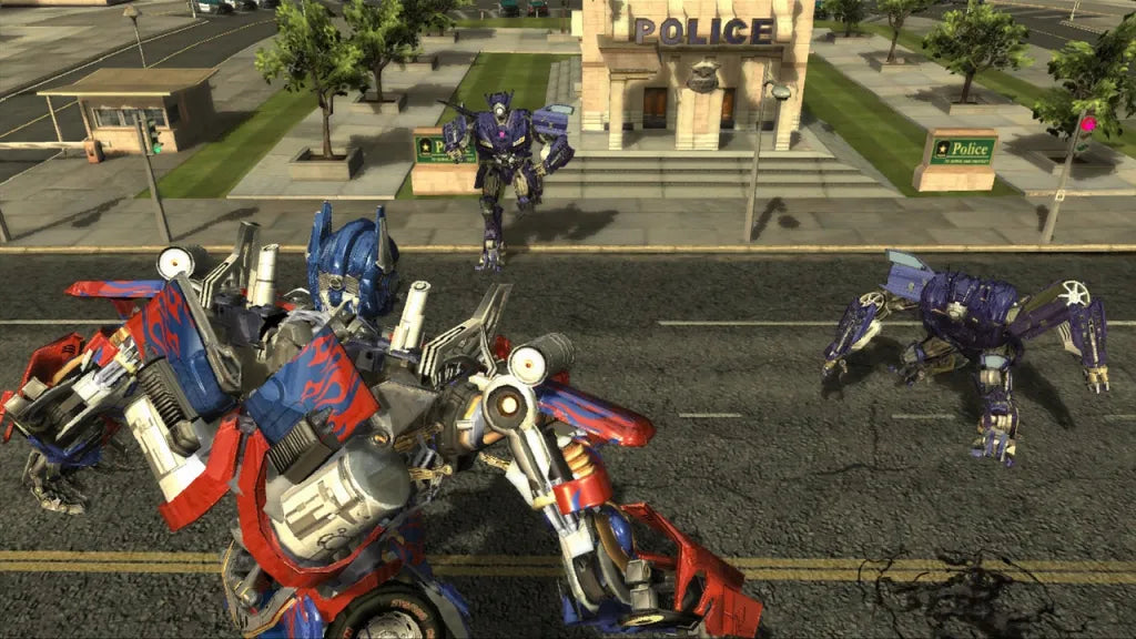 Transformers: The Game gameplay for Nintendo Wii (Wii) featuring battles with Autobots and Decepticons in film‑based missions