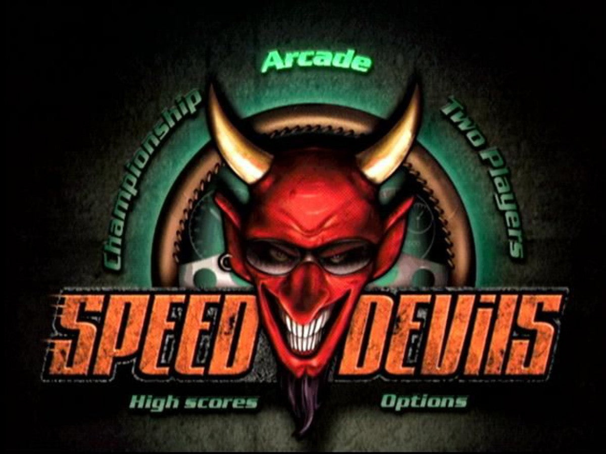 Speed Devils Sega Dreamcast retro video game arcade racing title screen