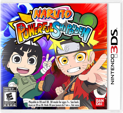 Naruto: Powerful Shippuden cover art for Nintendo 3DS (3DS) action fighting video game