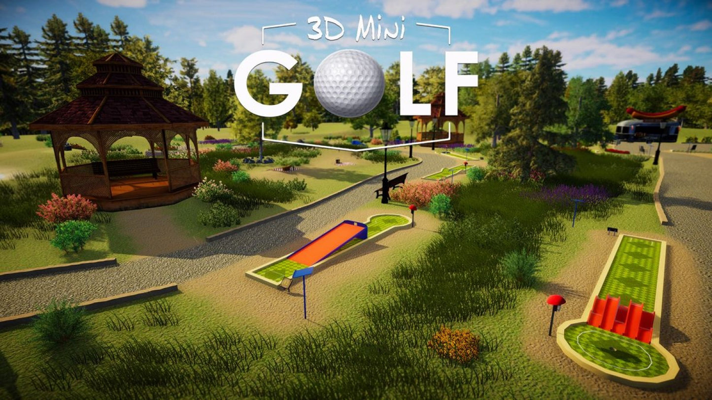 3D Mini Golf title page for PlayStation 4 (PS4) sports mini golf game