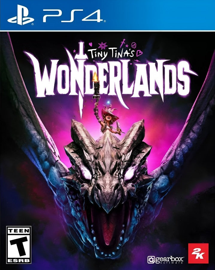 Game cover for 'Tiny Tina's Wonderlands' for PlayStation 4 video game. 
