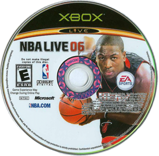 NBA Live 06 disc for Xbox (XBOX) video game