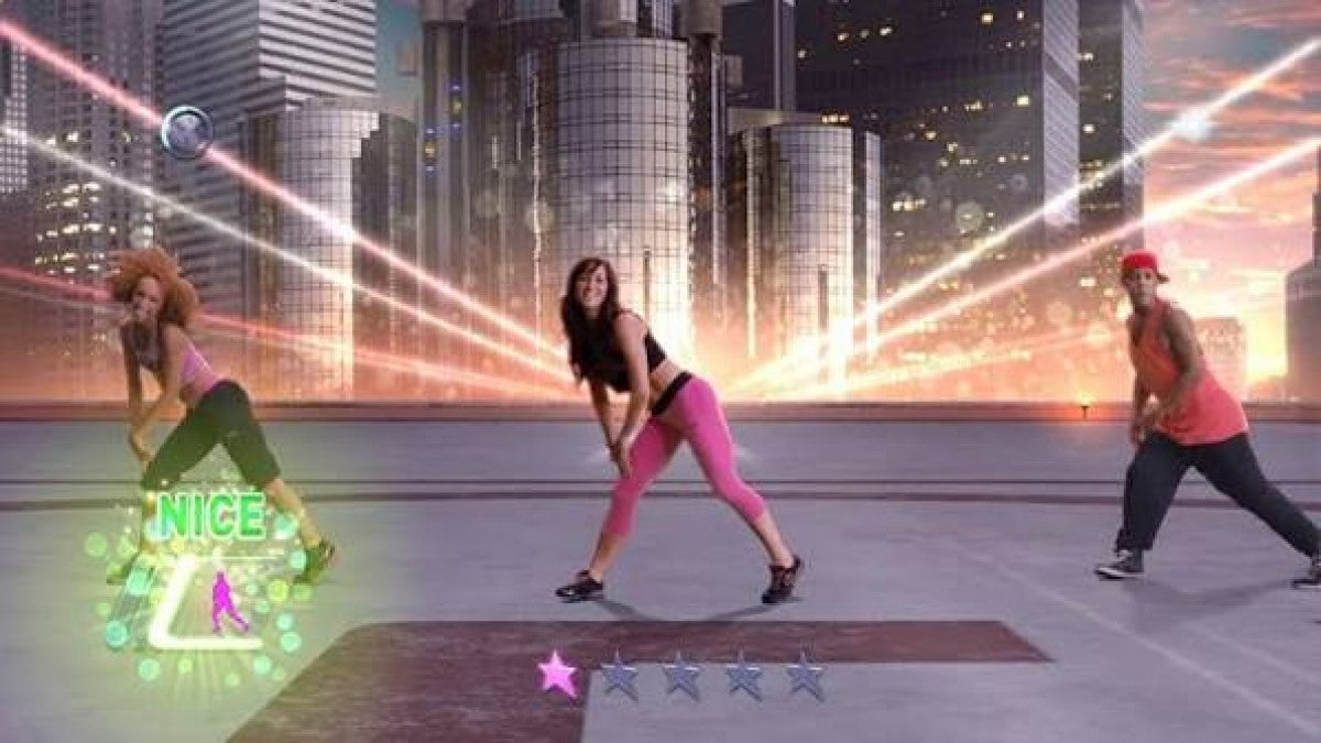 Zumba Fitness World Party Xbox 360 X360 video game featuring dance fitness workout gameplay international music tracks global dance styles choreographed routines cardio exercise calorie burning fitness challenges motion controlled dancing solo workouts multiplayer party mode and energetic world music fitness entertainment retro video game collection collectible gaming appeal gameplay
