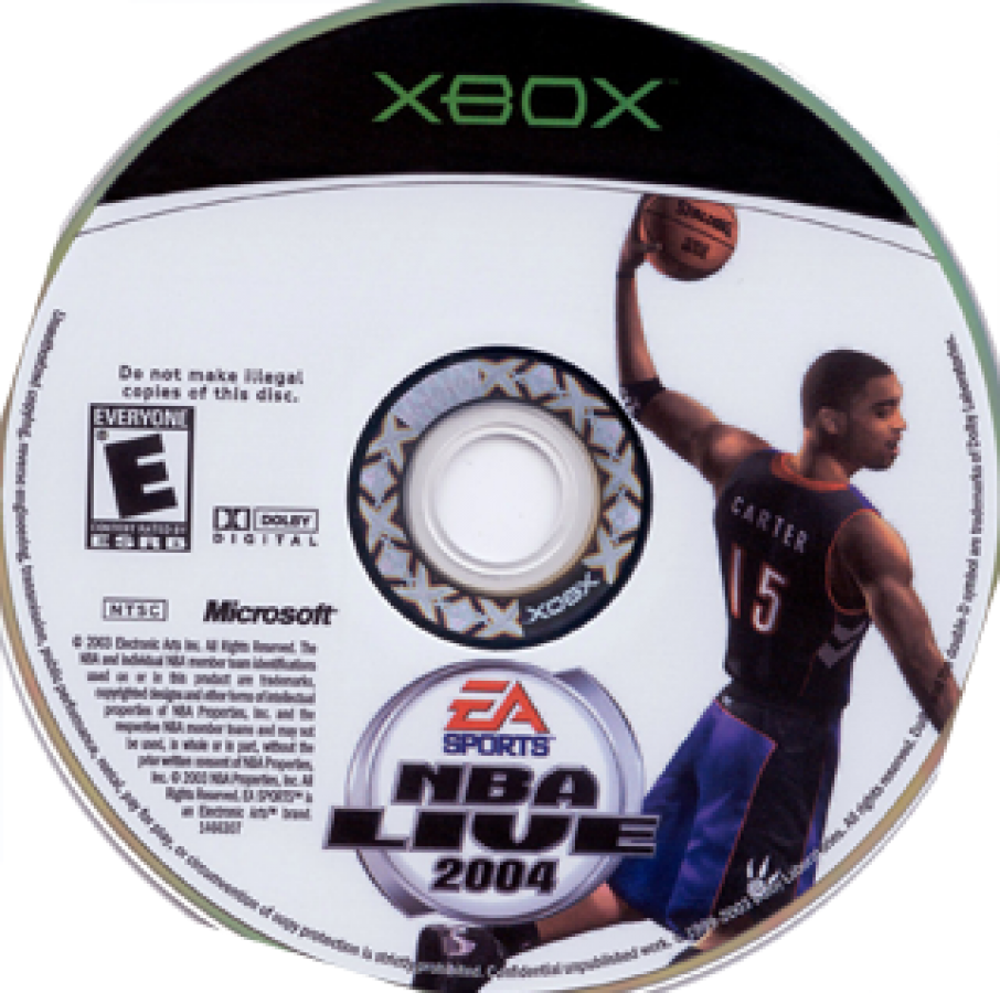 NBA Live 2004 disc for Xbox (XBOX) video game