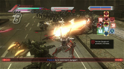 Dynasty Warriors Gundam 3 PlayStation 3 PS3 video game, action hack-and-slash, large-scale mecha battles, Gundam franchise console title gameplay screenshot