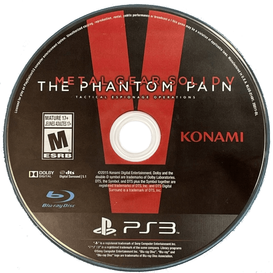 Metal Gear Solid V: The Phantom Pain PS4 action-adventure video game dosc