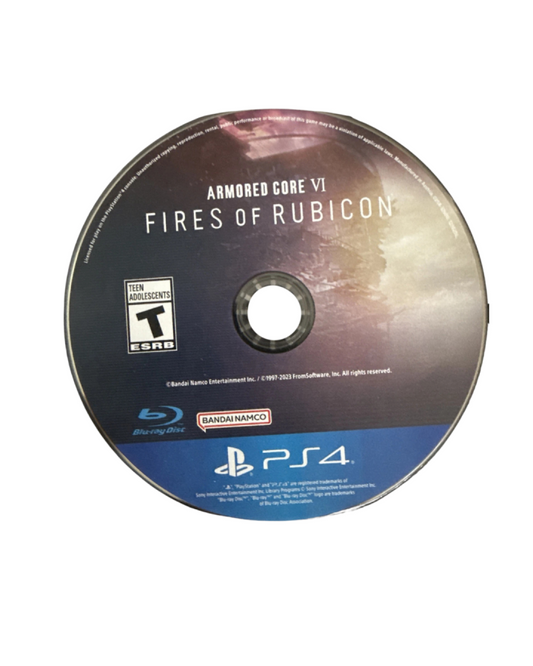 Armored Core VI: Fires of Rubicon disc art for PlayStation 4 (PS4) video game