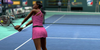 Virtua Tennis 4 gameplay for Nintendo Wii (Wii) featuring realistic tennis simulation with motion‑controlled swings, a roster of professional players, and career mode tournaments.