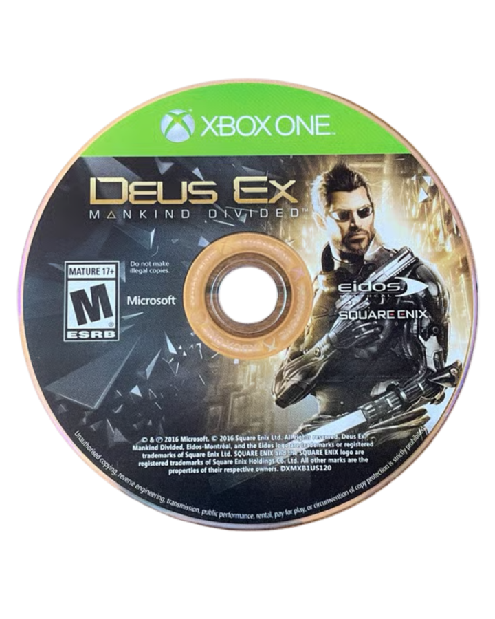 Deus Ex Mankind Divided Day One Edition Xbox One cyberpunk action RPG with augmentation upgrades and stealth combat in a futuristic world disc