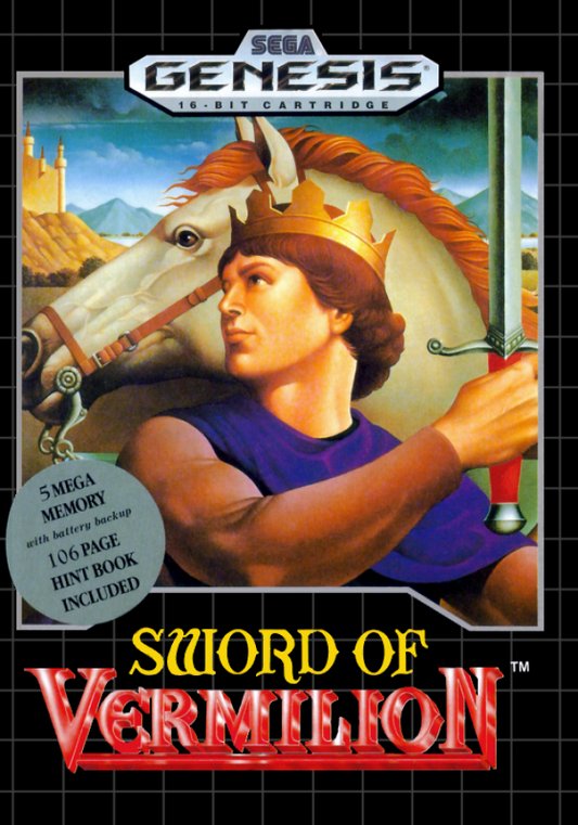 Sword of Vermilion cover art for Sega Genesis (GEN) video game