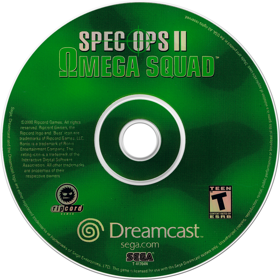 Spec Ops II: Omega Squad Sega Dreamcast DC for tactical third person shooter retro video game fans featuring elite special forces missions squad based combat realistic military weapons strategic objectives intense firefights collectible gaming appeal disc