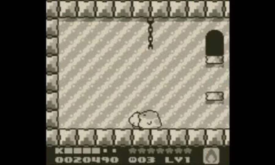 Kirby's Dream Land 2 [CIB] for Game Boy (GB) featuring a charming side scrolling platform adventure where Kirby teams up with animal friends to gain new abilities; explore colorful stages defeat King Dedede and save Dream Land in this complete in box handheld classic gameplay screenshot